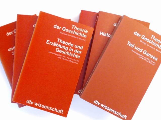 Theorie der Geschichte : Beiträge zur Historik (vollständig in 6 Bänden). Band 1: Objektivität und Parteilichkeit in der Geschichtswissenschaft. Band 2: Historische Prozesse. Band 3: Theorie und Erzählung in der Geschichte. Band 4: Formen der Geschichtsschreibung. Band 5: Historische Methode. Band 6: Teil und Ganzes. - Koselleck, Reinhart (Herausgeber), Wolfgang J. Mommsen (Herausgeber) und Jörn Rüsen (Herausgeber)