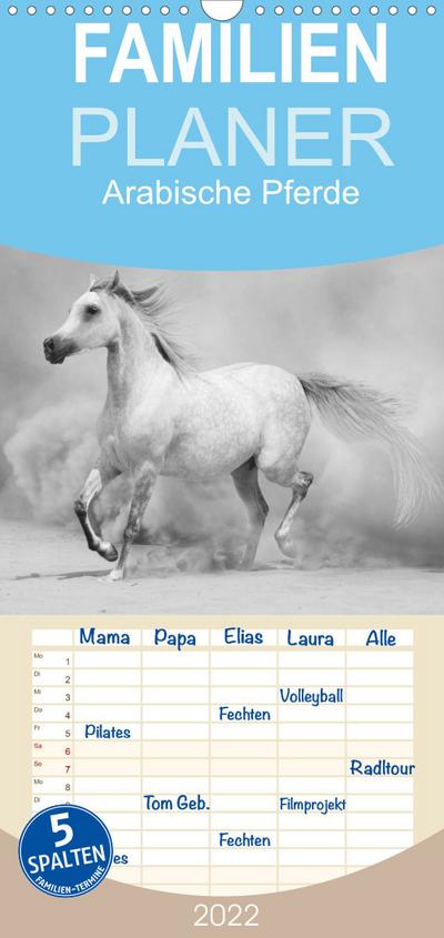 Arabische Pferde - Familienplaner hoch (Wandkalender 2022 , 21 cm x 45 cm, hoch) : Die edlen Pferde des Orients (Monatskalender, 14 Seiten ) - Elisabeth Stanzer