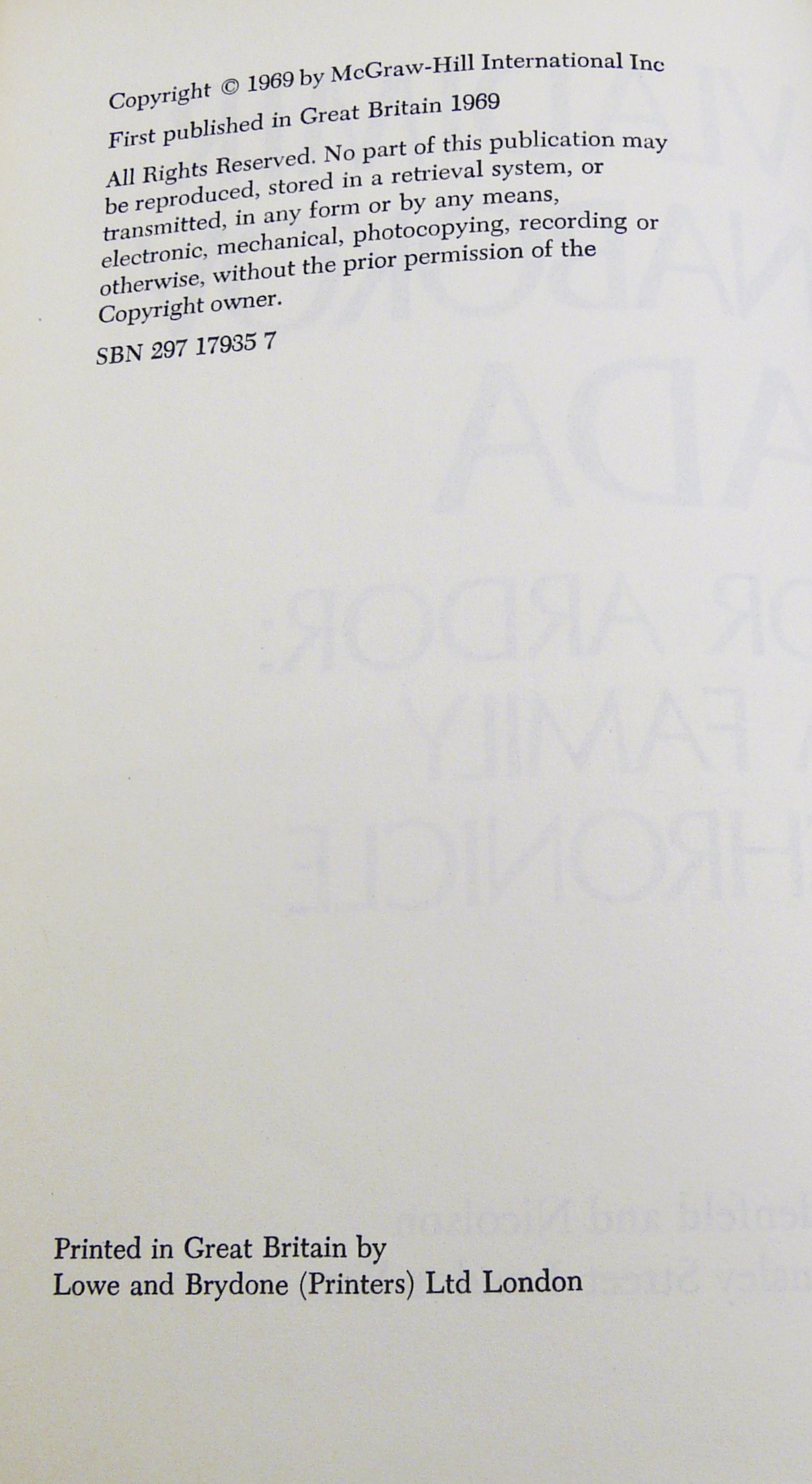 Ada or Ardor A Family Chronicle by Vladimir Nabokov Fine Hardcover (1969) 1st Edition