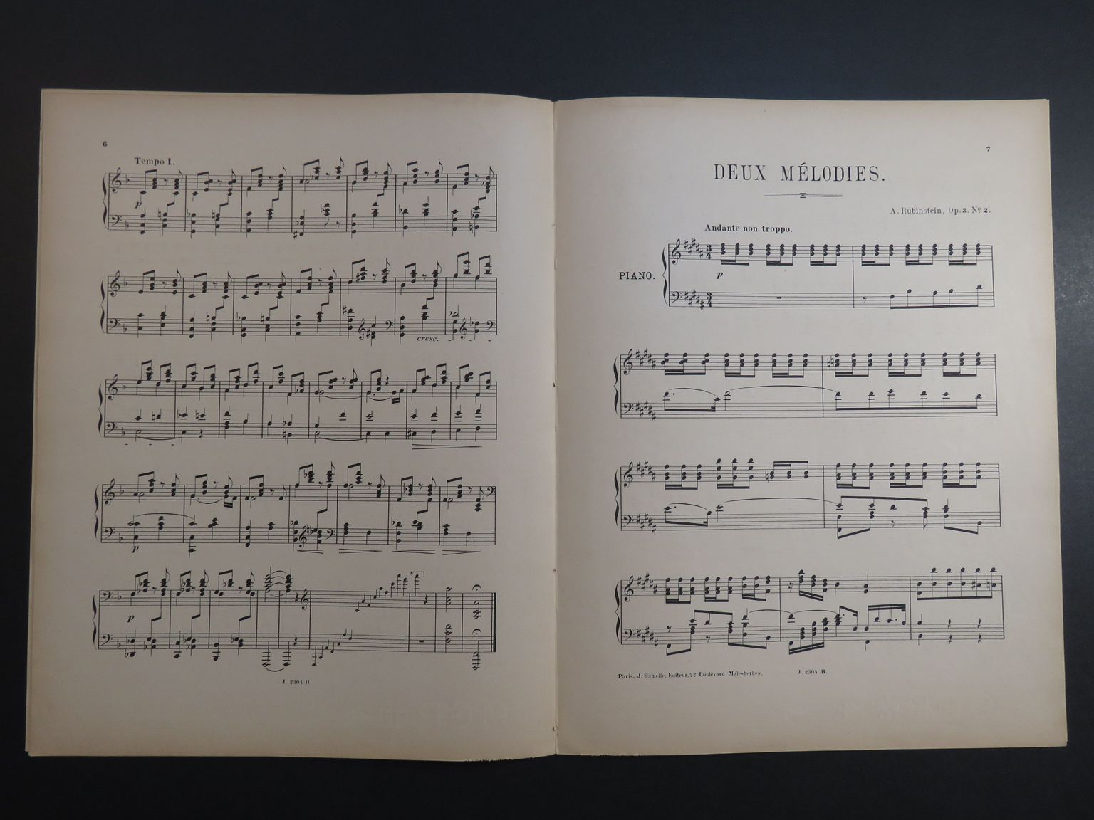 Sheet music composed by Anton Rubinstein - Ficks Music