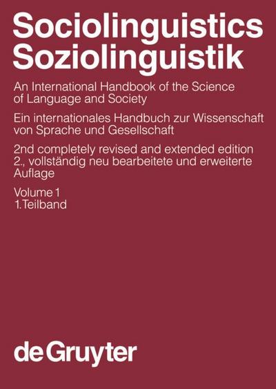 Sociolinguistics / Soziolinguistik. Volume 1 - Ulrich Ammon