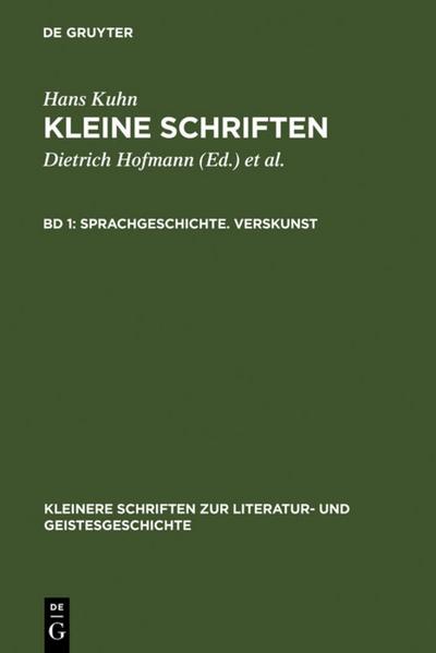 Sprachgeschichte. Verskunst - Hans Kuhn