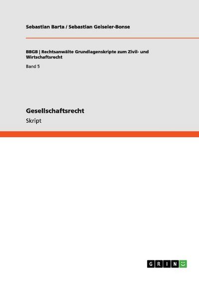 Gesellschaftsrecht - Sebastian Barta