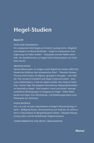 Hegel-Studien / Hegel-Studien - Friedhelm Nicolin