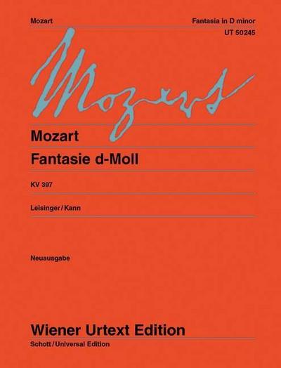 Fantasie d-Moll : Urtext. KV 397. Klavier. - Wolfgang Amadeus Mozart