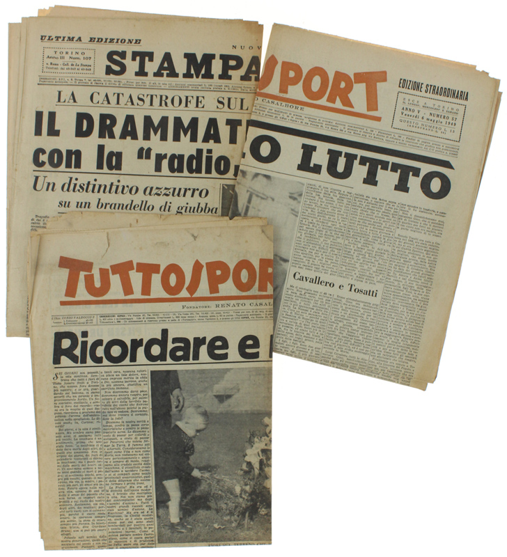 Abebooks LA TRAGEDIA DEL TORINO. Tre quotidiani contemporanei.:
