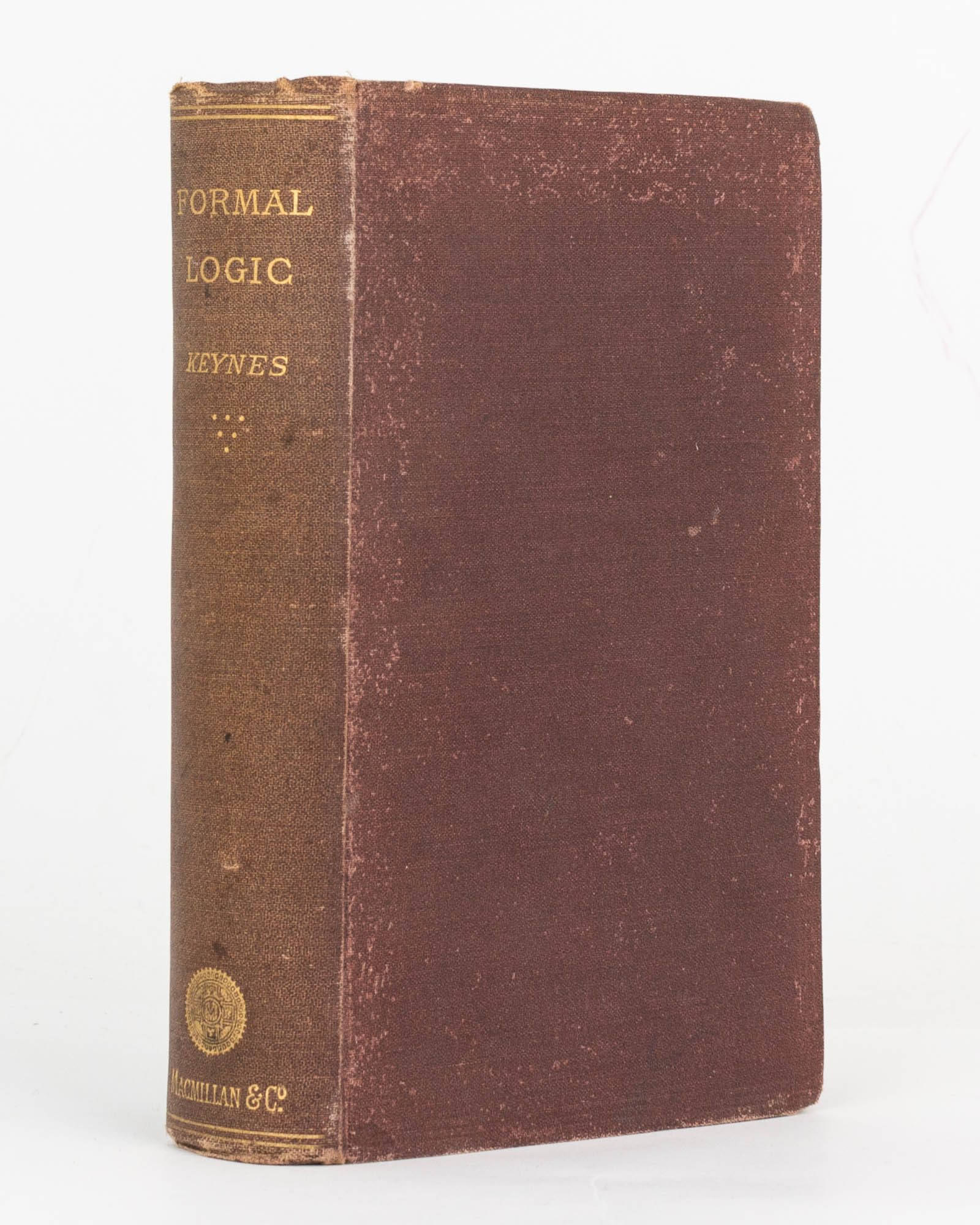 Studies and Exercises in Formal Logic, including a Generalization of Logical Processes in their Application to Complex Inferences - KEYNES, John Neville