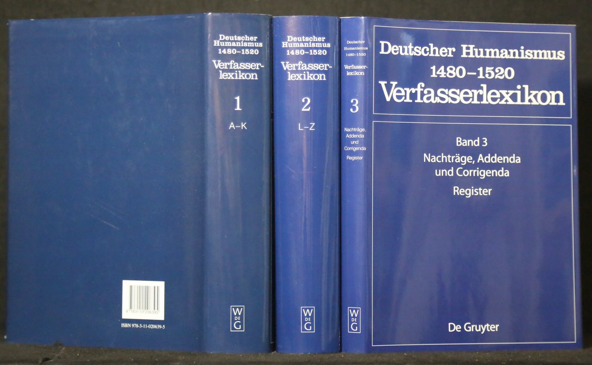 Die Deutsche Literatur Des Mittelalters. Verfasserlexikon verfasserlexikon deutscher humanismus - ZVAB