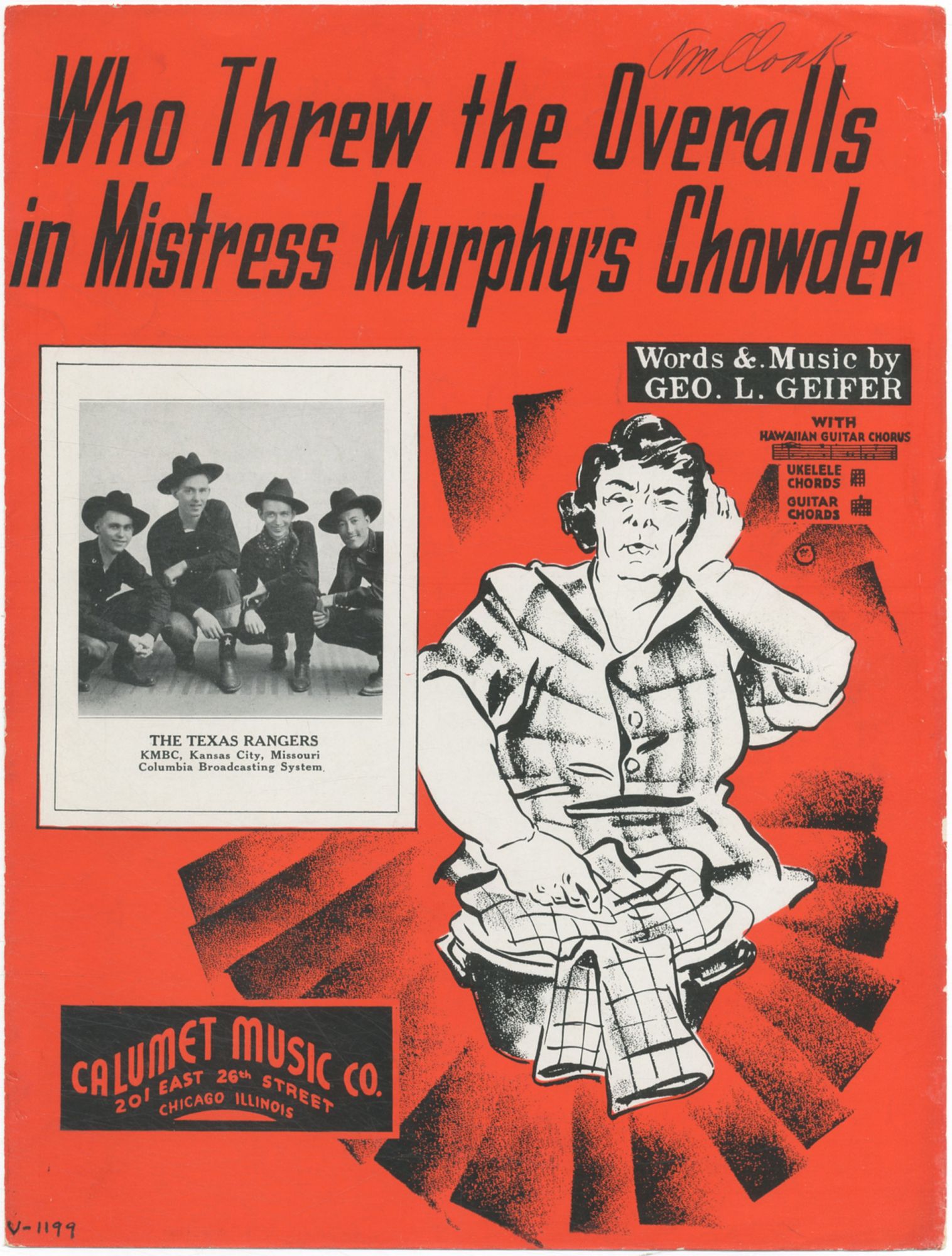 [Sheet music] Who Threw the Overalls in Mistress Murphy's Chowder by