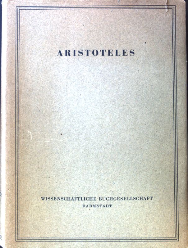 Nikomachische Ethik. Aristoteles Werke ; Bd. 6; - Aristoteles