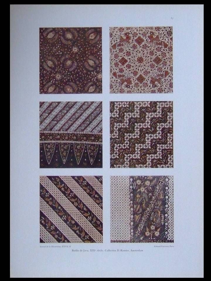 BATIKS DE JAVA -1925- PHOTOLITHOGRAPHIE, ORNEMENTATION [Near Fine]