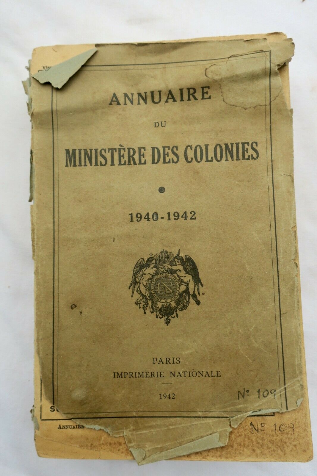 colonies MINISTERE DES COLONIES Ministère des Colonies 1940-1942 | Barnebys