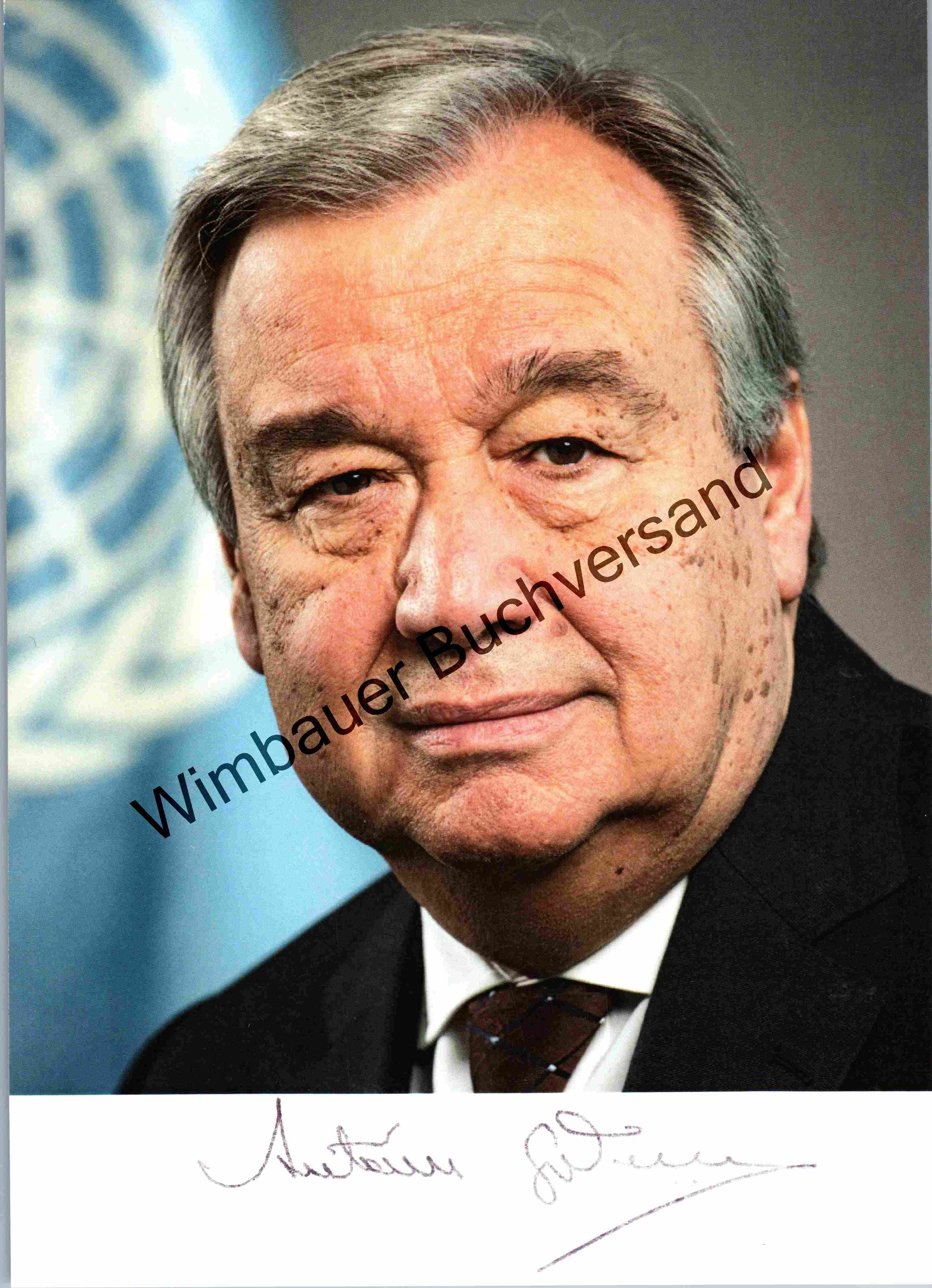 Autogrammkarte António Manuel de Oliveira Guterres UN-Generalsekretär ...