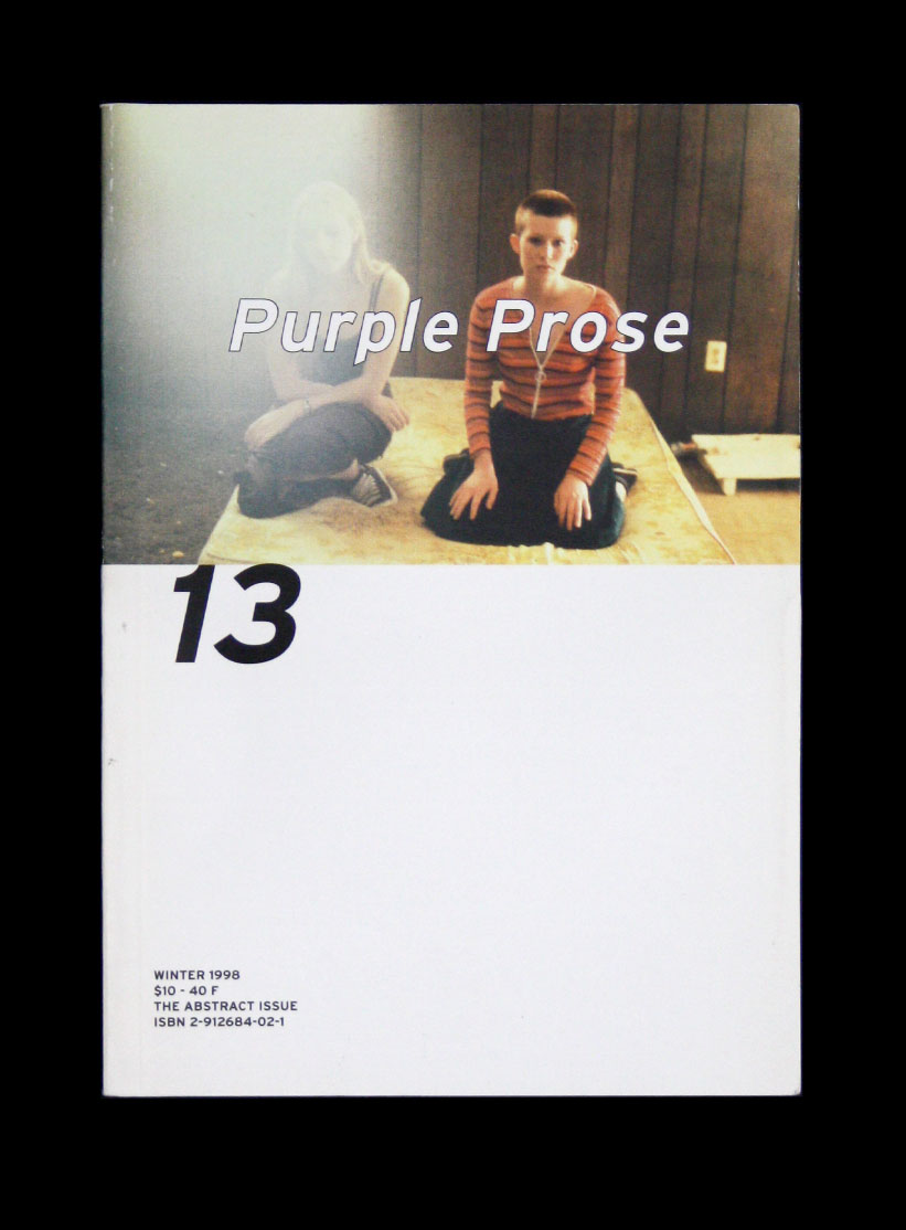 Purple Prose 13 by Elein Fleiss, Olivier Zahm et al.: VG+ 