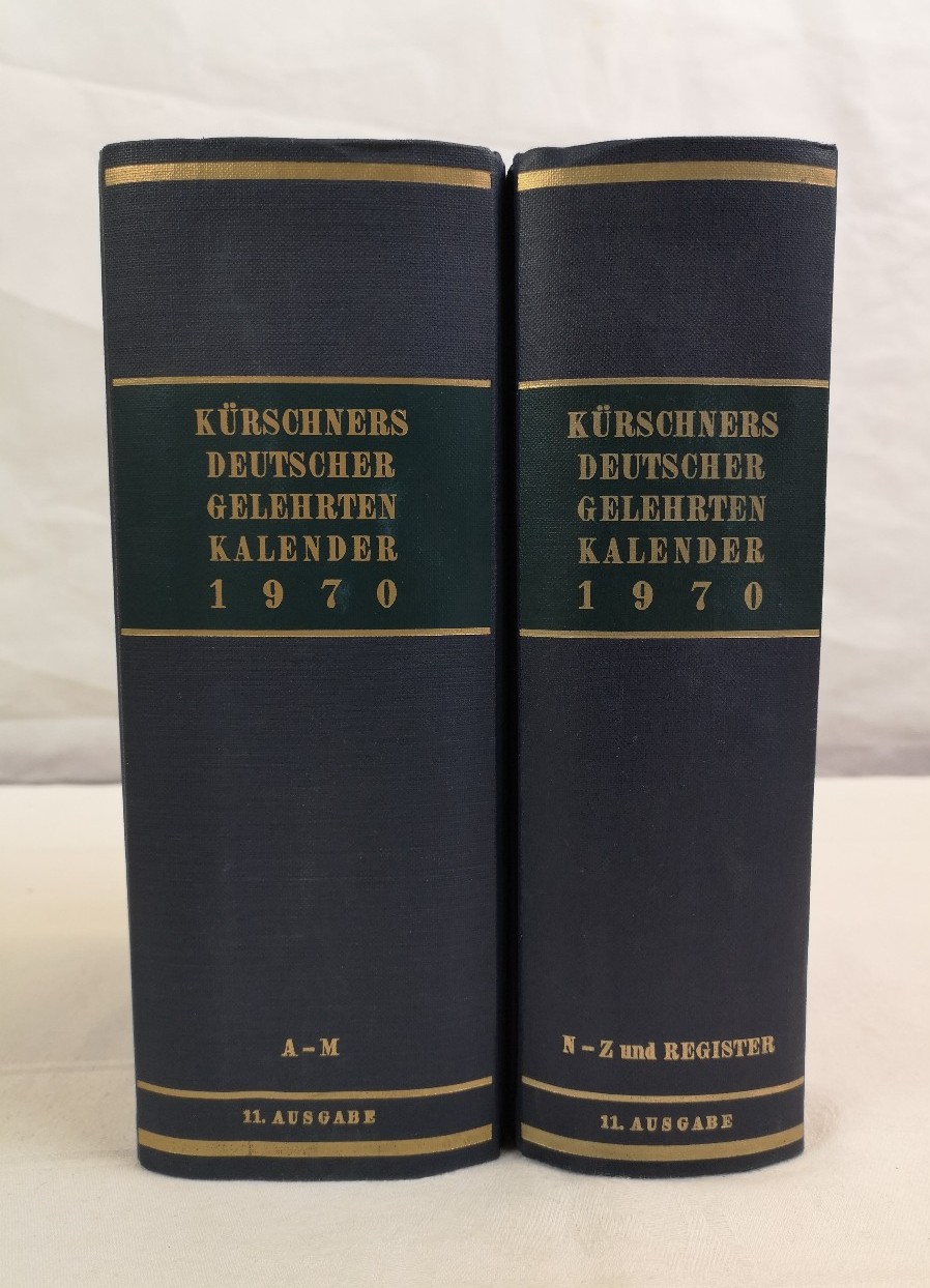 Kürschners Deutscher Gelehrten-Kalender 1970. 2 Bände. A-Z und Register 