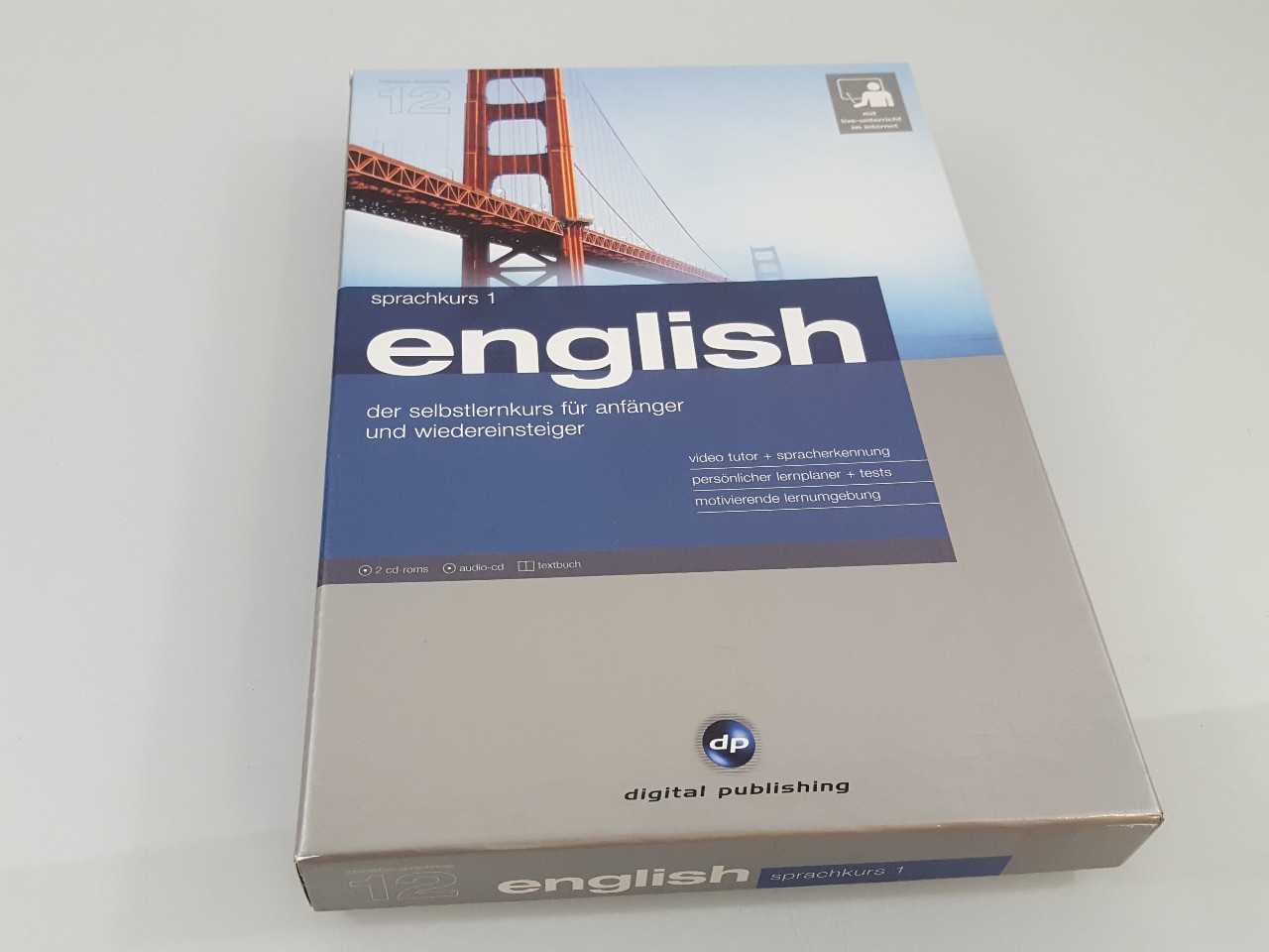 English Teil: Sprachkurs 1., Der Selbstlernkurs für Anfänger und Wiedereinsteiger : Video-Tutor + Spracherkennung ; persönlicher Lernplaner + Tests ; motivierende Lernumgebung / Audio-CD.