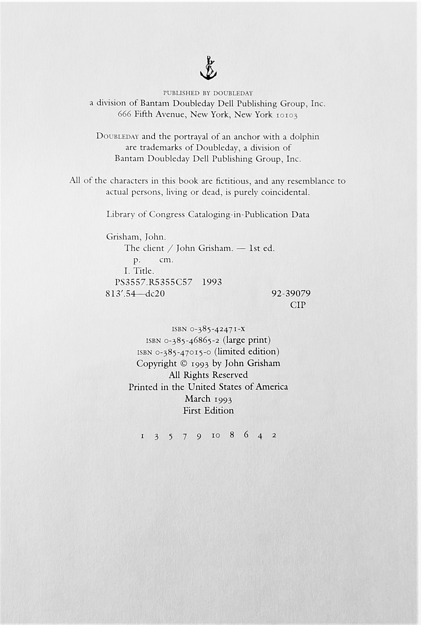 The Client {Exceptional Signed First/First} by Grisham, John: Fine ...