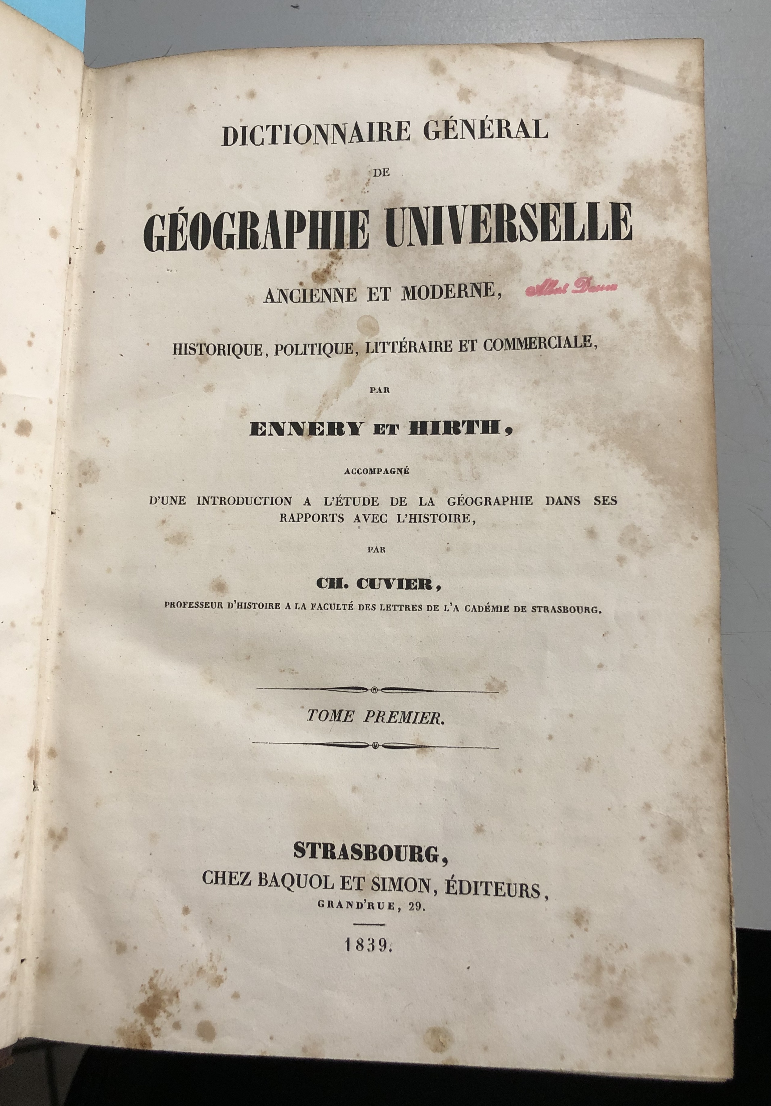 Dictionnaire général de géographie universelle ancienne et Dictionnaire général de géographie universelle ancienne et