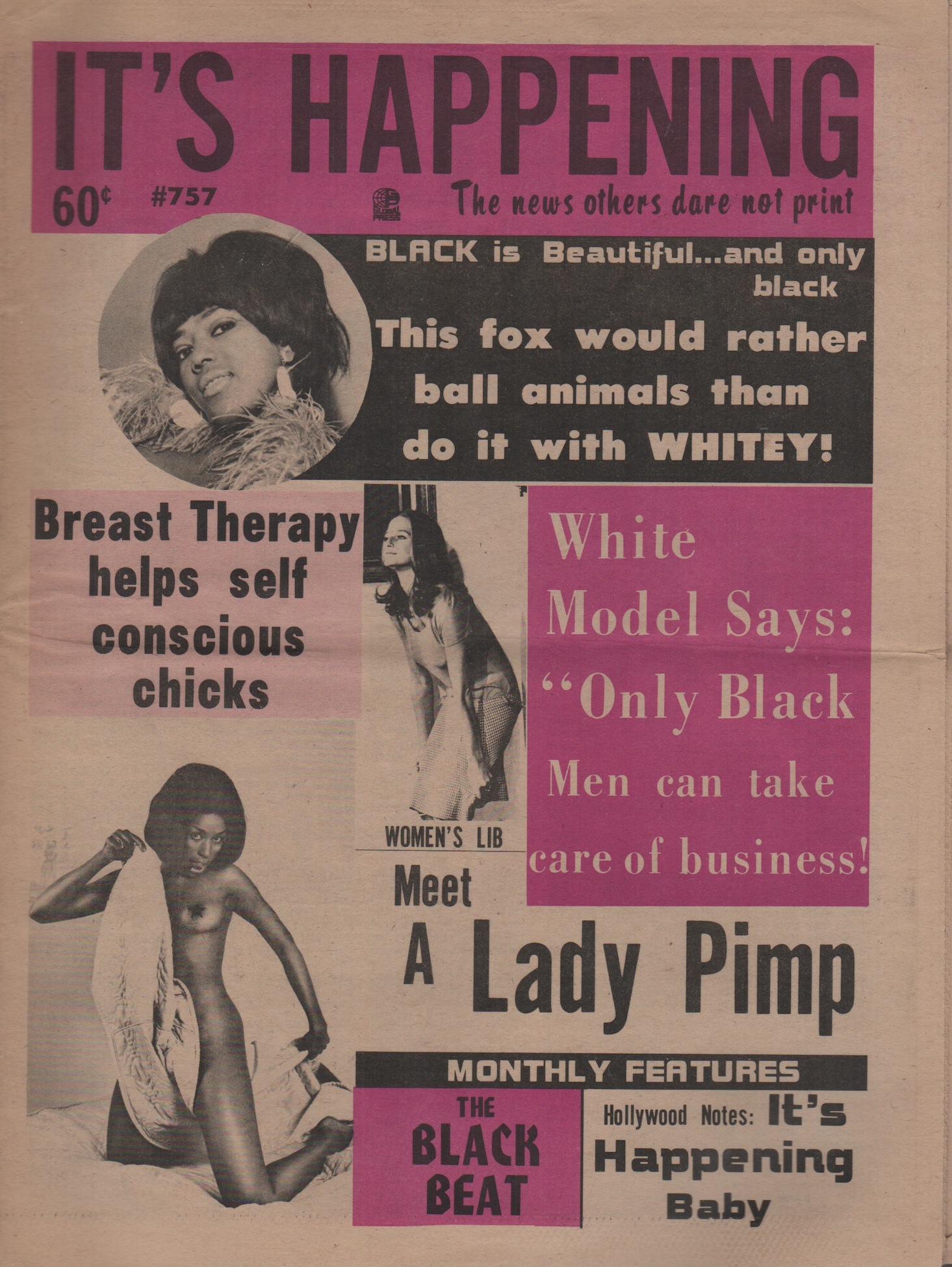 IT'S HAPPENING: The News Others Dare Not Print! - No. 757 by [Pornography]:  [Tabloids]: [Blaxploitation]: Very good +. First Edition. | Brian Cassidy  Books at Type Punch Matrix