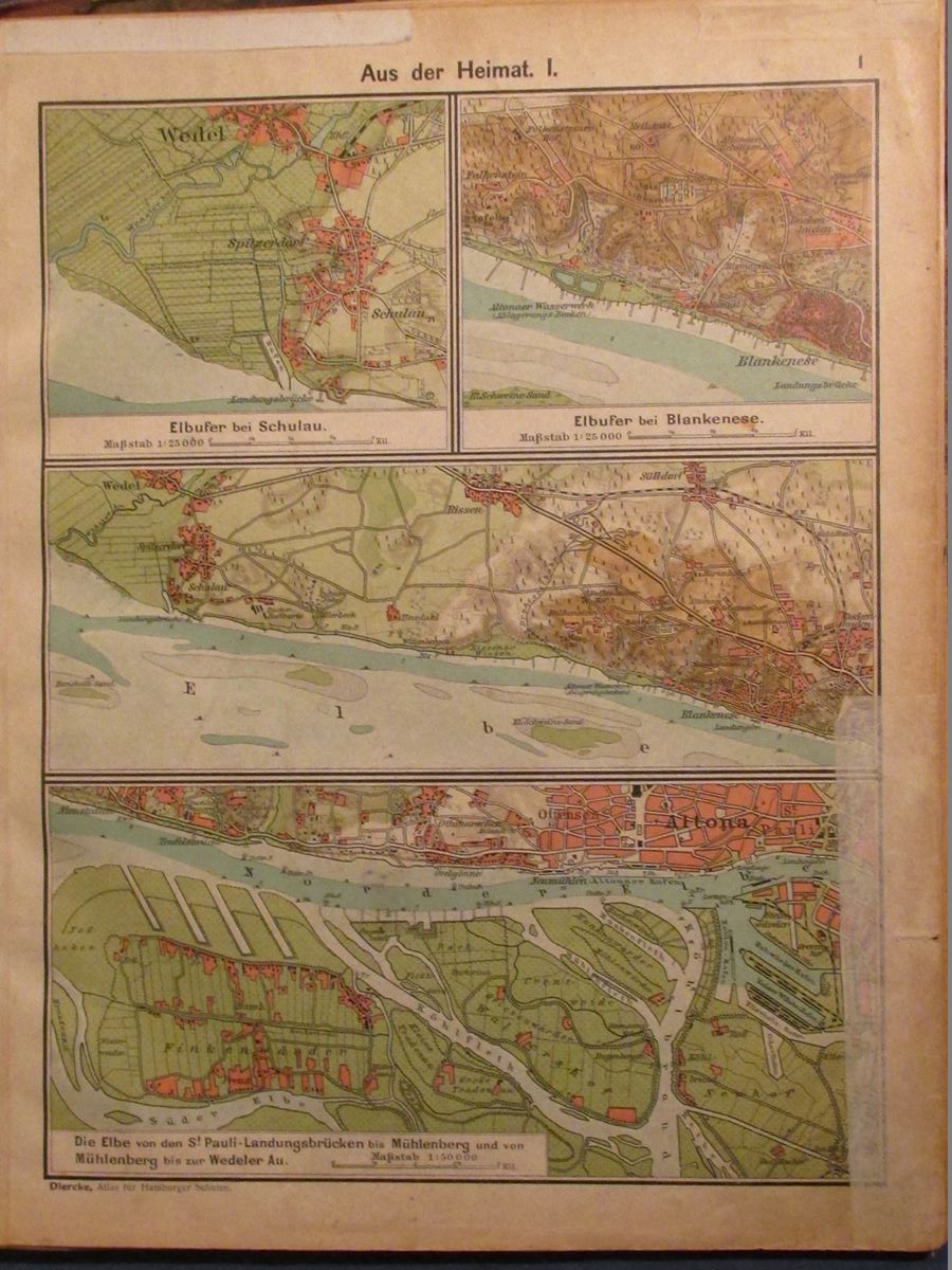 Atlas für Hamburger Schulen. von Diercke: (1905)  Das Konversations-Lexikon