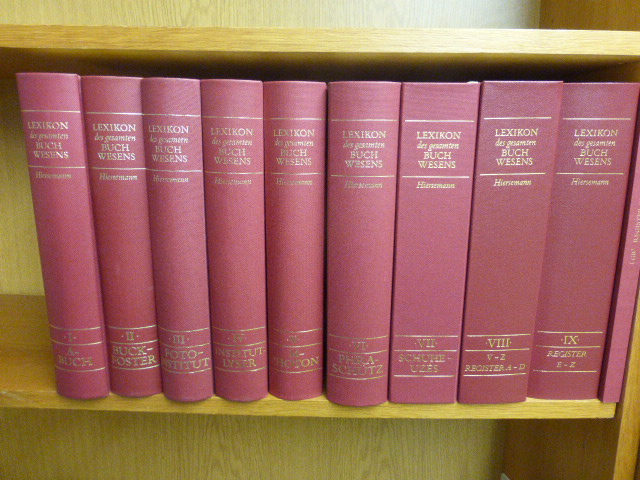 Lexikon des gesamten Buchwesens. LGB2. Bände I, II, III, IV, V, VI, VII (Lieferung 49-56), VIII (Lieferung 57-64), IX (Lieferung 65/66-73)+ Register zu den Bänden I-IV (komplett). (Zweite, völlig neu überarbeitete Auflage) - Corsten, Severin u.a.[Hrsg.]