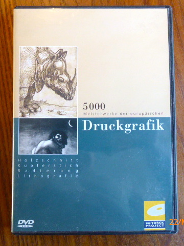 DVD : 5000 Meisterwerke der europäischen Druckgrafik : Holzschnitt, Kupferstich, Radierung, Lithografie. Fünf Jahrhunderte europäischer Kunstgeschichte auf DVD. ( für : Windows 95, 98 / Me / 2000 / XP / Powe PC G3+, Mac 8.1+) - Grafik