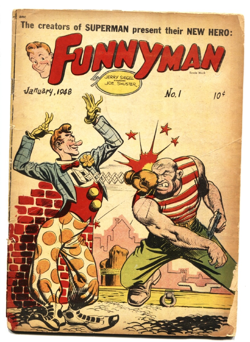 Funnyman #1 1948 Siegel and Shuster art-1st issue-RARE Golden-Age: (1948)  Comic | DTA Collectibles