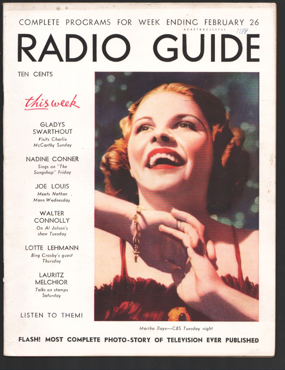 Martha Raye Radio Guide Poster 1936 Maxwell House Coffee