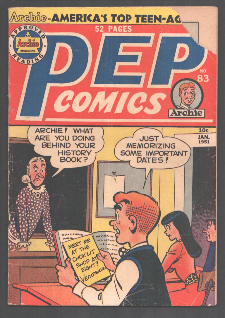 Pep 1951 Archie Betty And Veronica Katie Keene Suzie Wilbur More G Vg 1951 Comic Dta Collectibles