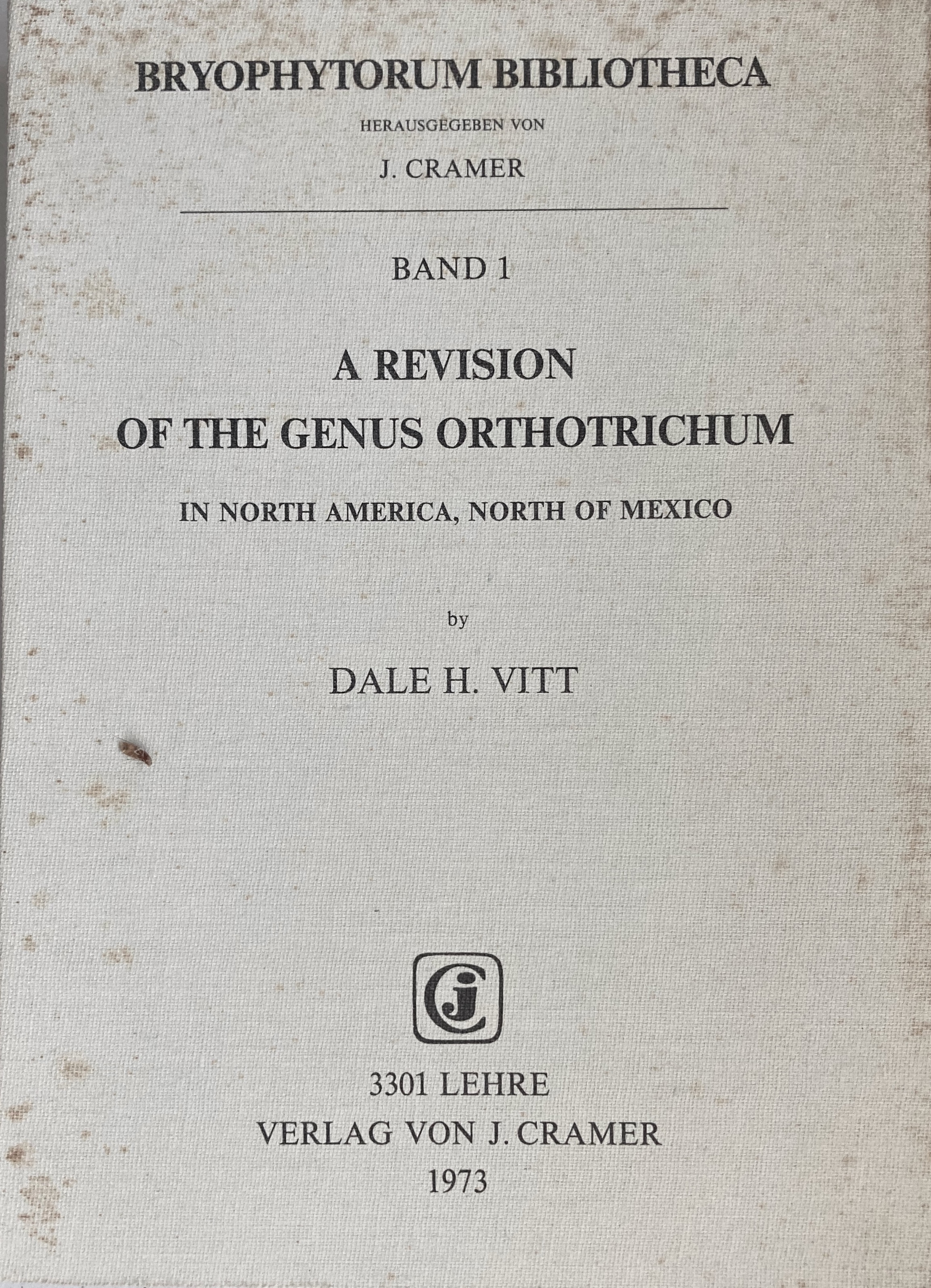 A revision of the genus Orthotrichum in north America, north of Mexico - Vitt, D.H.