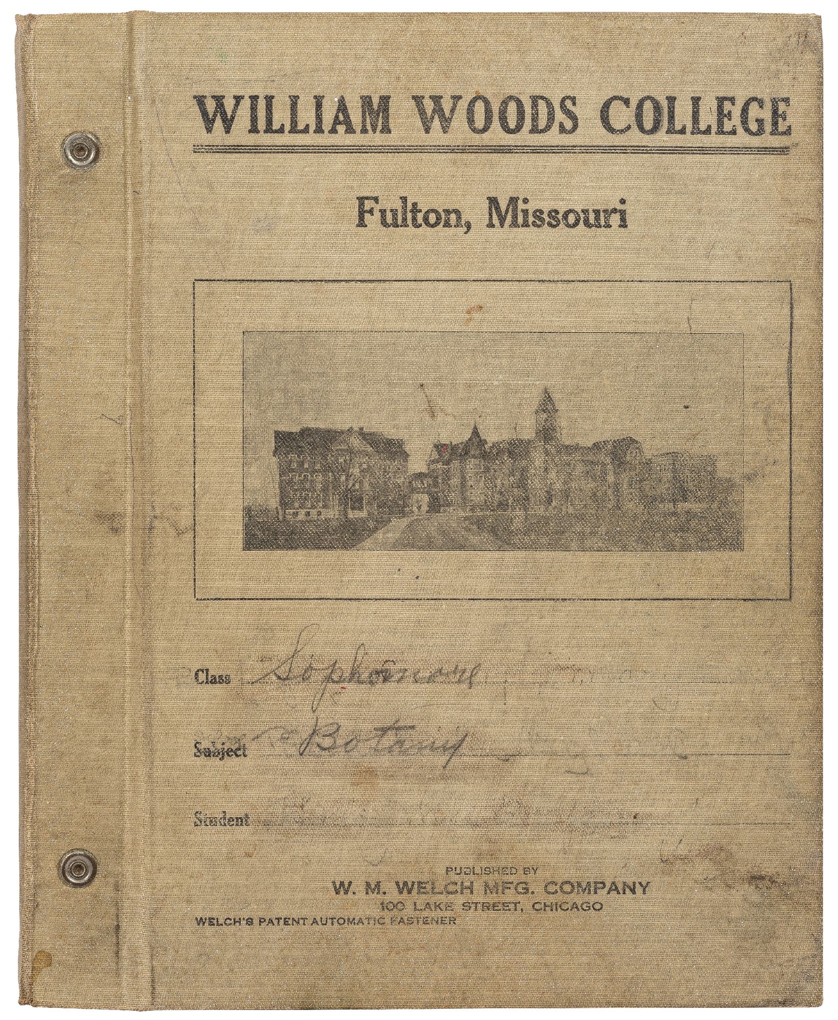 [Archive]: William Woods College Botany Notebook [Very Good] [Hardcover]