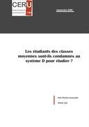 les ÃƒÂ©tudiants des classes moyennes sont-ils condamner au systÃƒÂ¨me D pour ÃƒÂ©tudier ? - Charles-Lavauzelle, InÃ¨s|Vial, Olivier