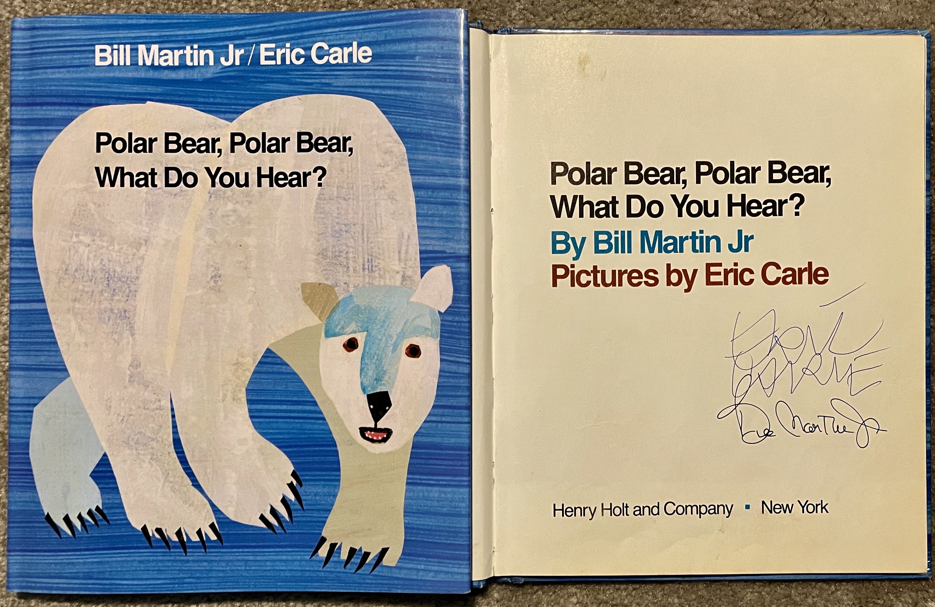 Very　1st　Signed　You　Jr.,　Bren-Books　(Brown　Polar　Hardcover　Bill:　Good　and　Edition　Hear?　Martin　What　by　Friends)　Bear　Author　Bear,　by　Bear,　(1991)　Polar　Do