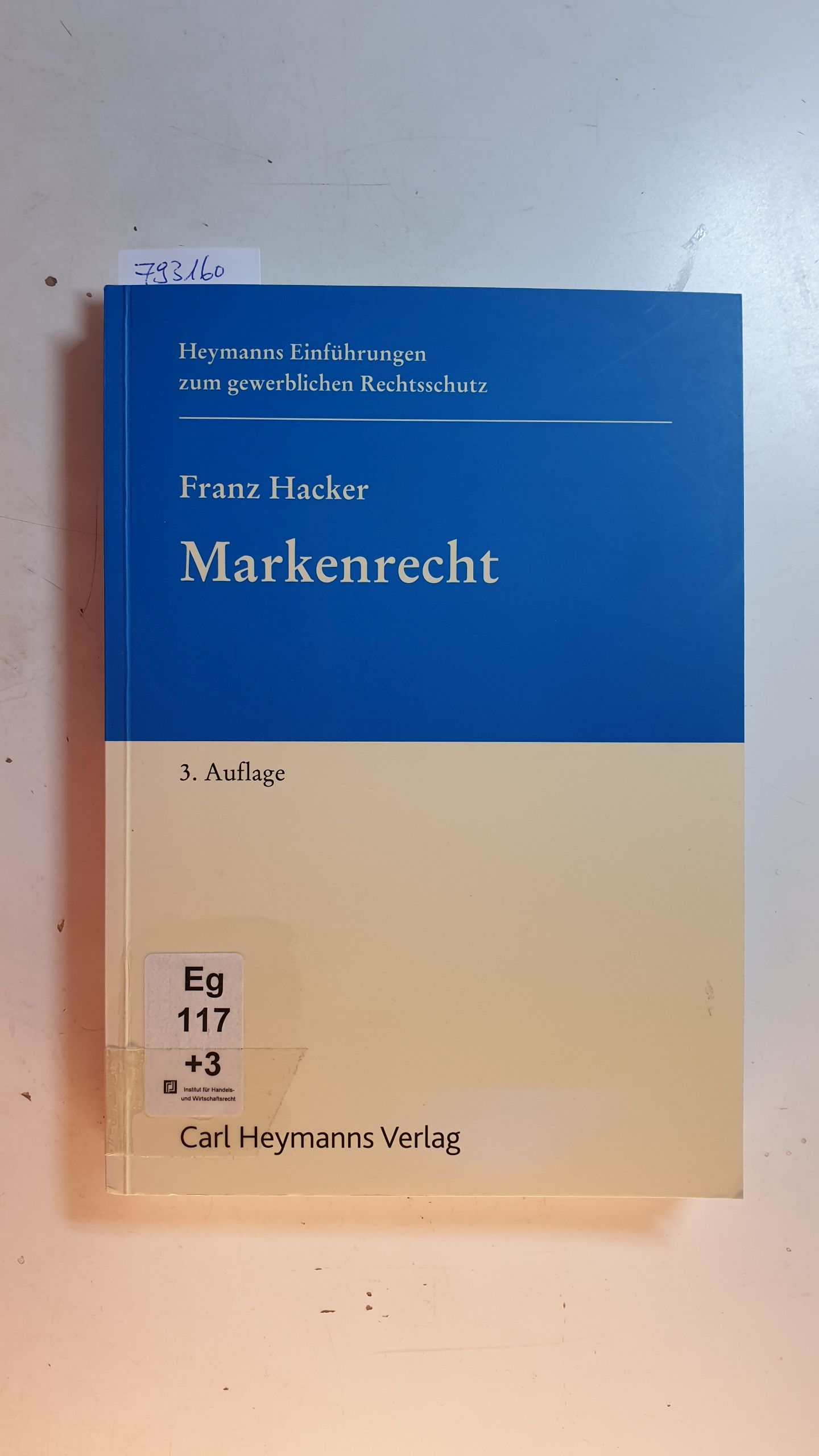 Markenrecht - Hacker, Franz