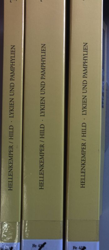 Lykien und Pamphylien (3 Teile KOMPLETT) Tabula Imperii Byzantini Bd. 8., - Hellenkemper, Hansgerd und Friedrich Hild