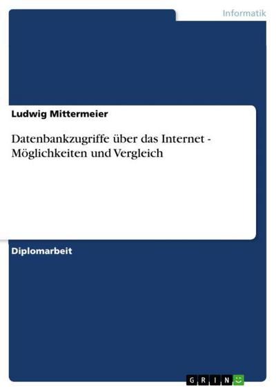 Datenbankzugriffe über das Internet - Möglichkeiten und Vergleich - Ludwig Mittermeier