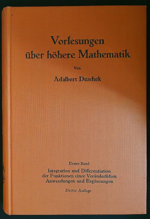 Vorlesungen Uber Hohere Mathematik