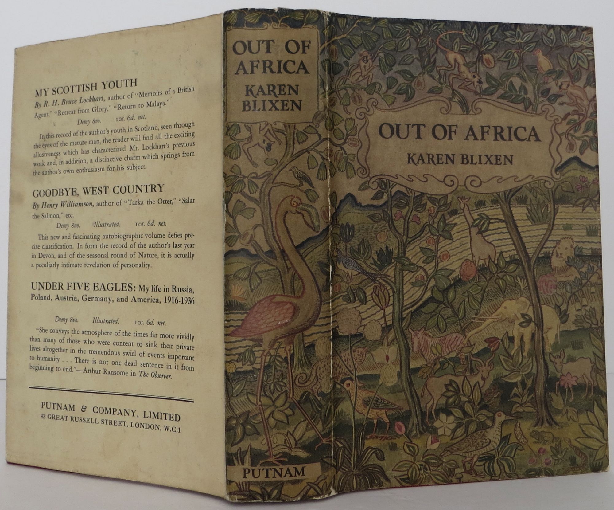 Out of Africa by Blixen, Karen (Isak Dinesen): near fine hardcover