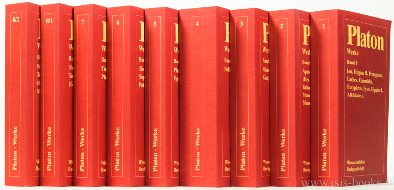 Werke in acht Bänden. Griechisch und Deutsch. Sonderausgabe. Herausgegeben von Gunther Eigler. 8 parts in 9 volumes. - PLATO