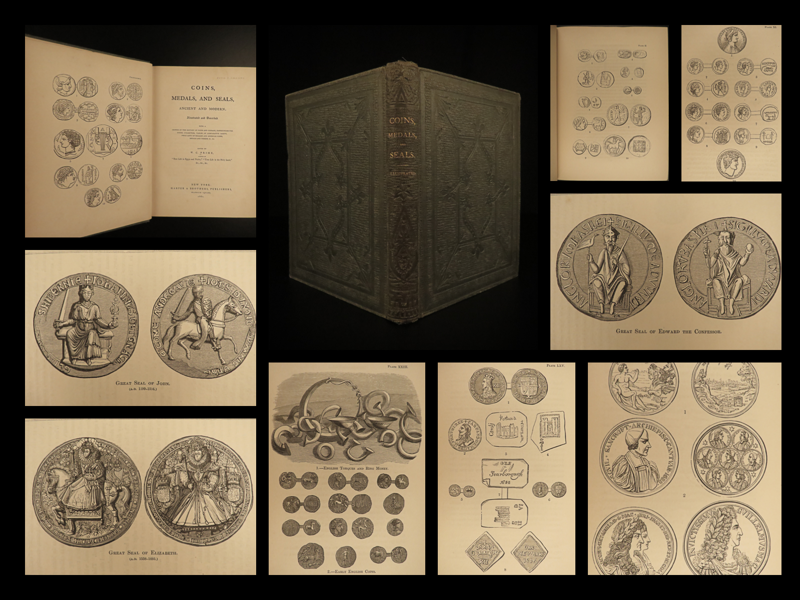 Coins, medals, and seals, ancient and modern : illustrated and described : with a sketch of the history of coins and coinage, instructions for young collectors, tables of comparative rarity, price lists of English and American coins, medals and tokens - PRIME, William Cowper