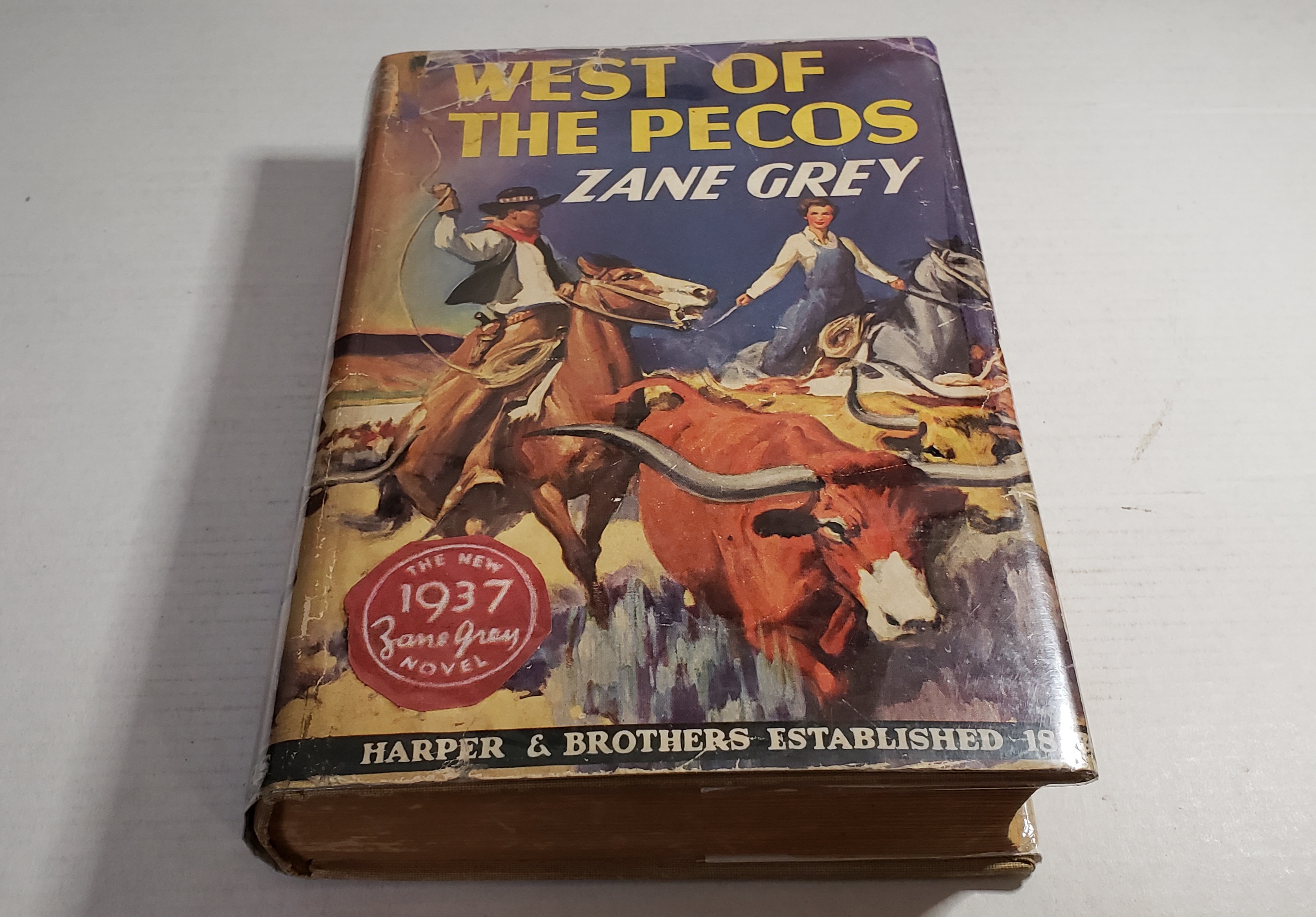 West of the Pecos by Zane Grey: Very Good Plus Cloth Hard Cover (1937 ...
