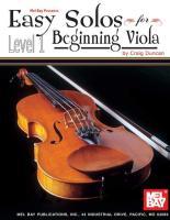 Easy Solos for Beginning Viola, Level 1 - Duncan, Craig