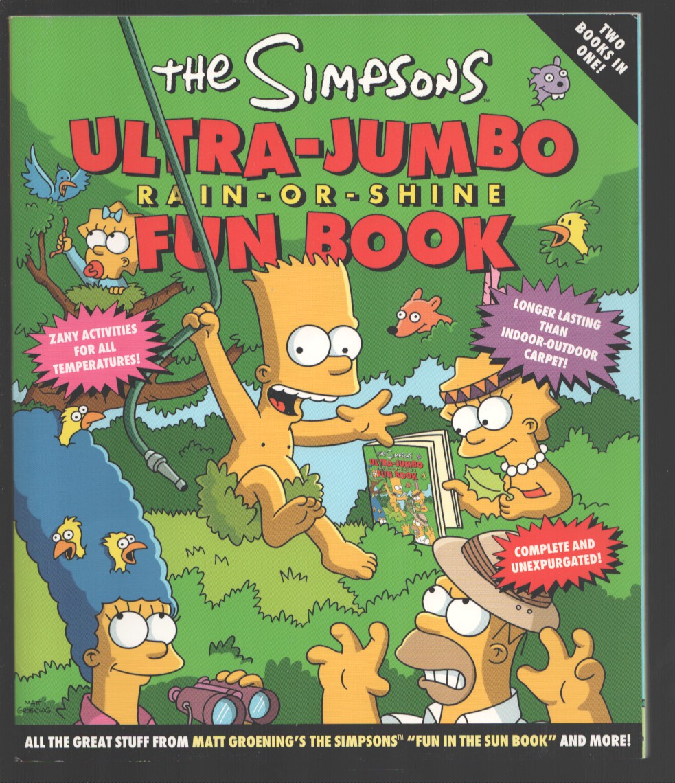 Simpsons Ultra-Jumbo Rain Or Shine Fun Book 2006-Games-Puzzles-Paper  Dolls-Gags-Matt Groening Art-Vf: (2006) Comic | Dta Collectibles