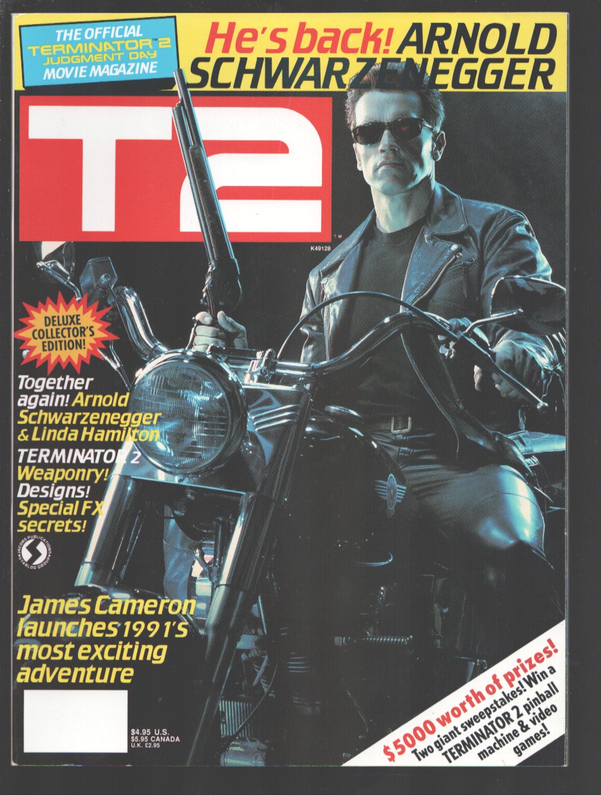 TERMINATOR II SOFT COVER OFFICIAL MOVIE MAGAZINE PRINTED BY STARLOG IN 1991 
