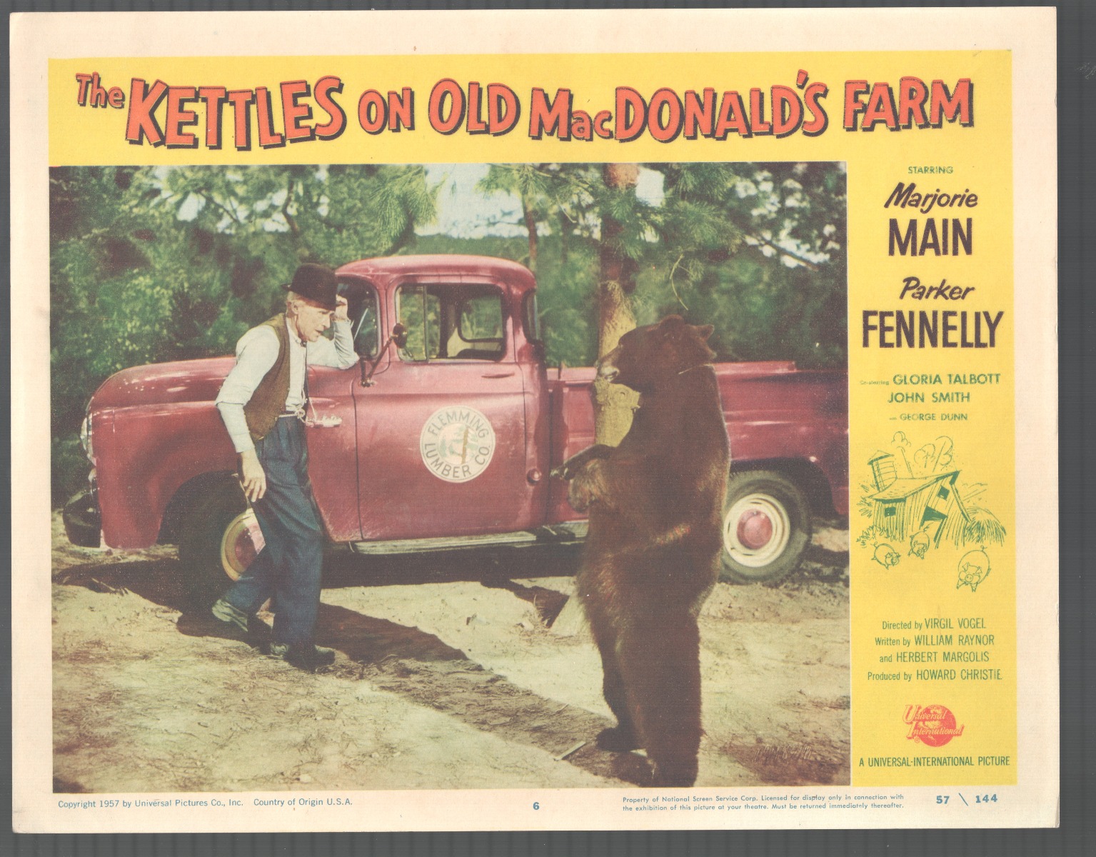 Kettles on Old MacDonald's Farm 11'x14' Lobby Card 6 Parker Fennelly