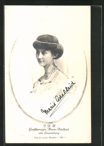 Ansichtskarte Grossherzogin Marie-Adelheid von Luxemburg