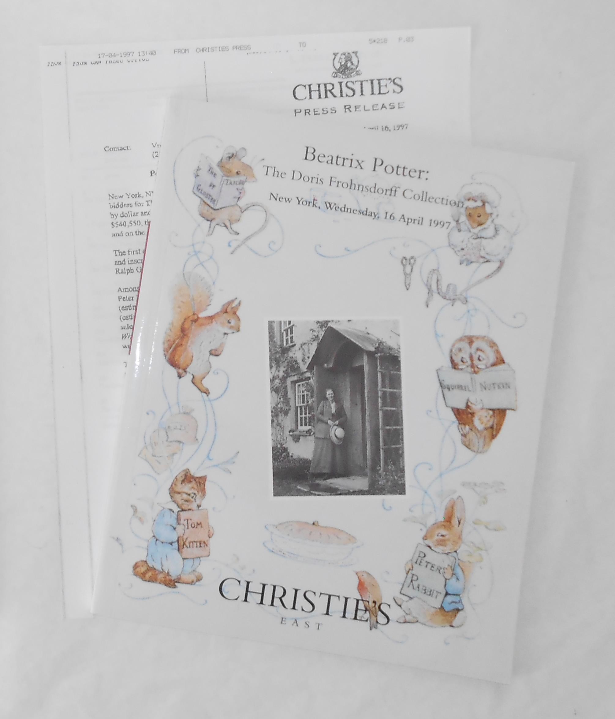 Beatrix Potter - The Doris Frohnsdorff Collection (Christie's, New York - 16 April 1997 - Auction Catalogue) POTTER, Beatrix ] Doris Frohnsdorff Coll