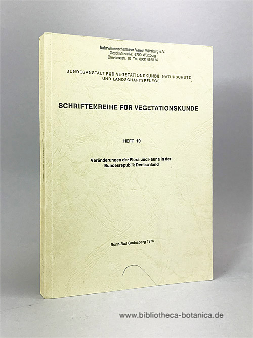 Veränderungen der Flora und Fauna in der Bundesrepublik Deutschland. Referate des gleichnamigen Symposiums, 7. - 9. Oktober 1975. - Sukopp, Herbert [Hrsg.]