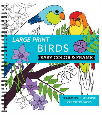 Large Print Easy Color & Frame - Birds (Adult Coloring Book) (Spiral Bound,  Comb or Coil) by New Seasons: New Spiral Bound, Comb or Coil (2021)