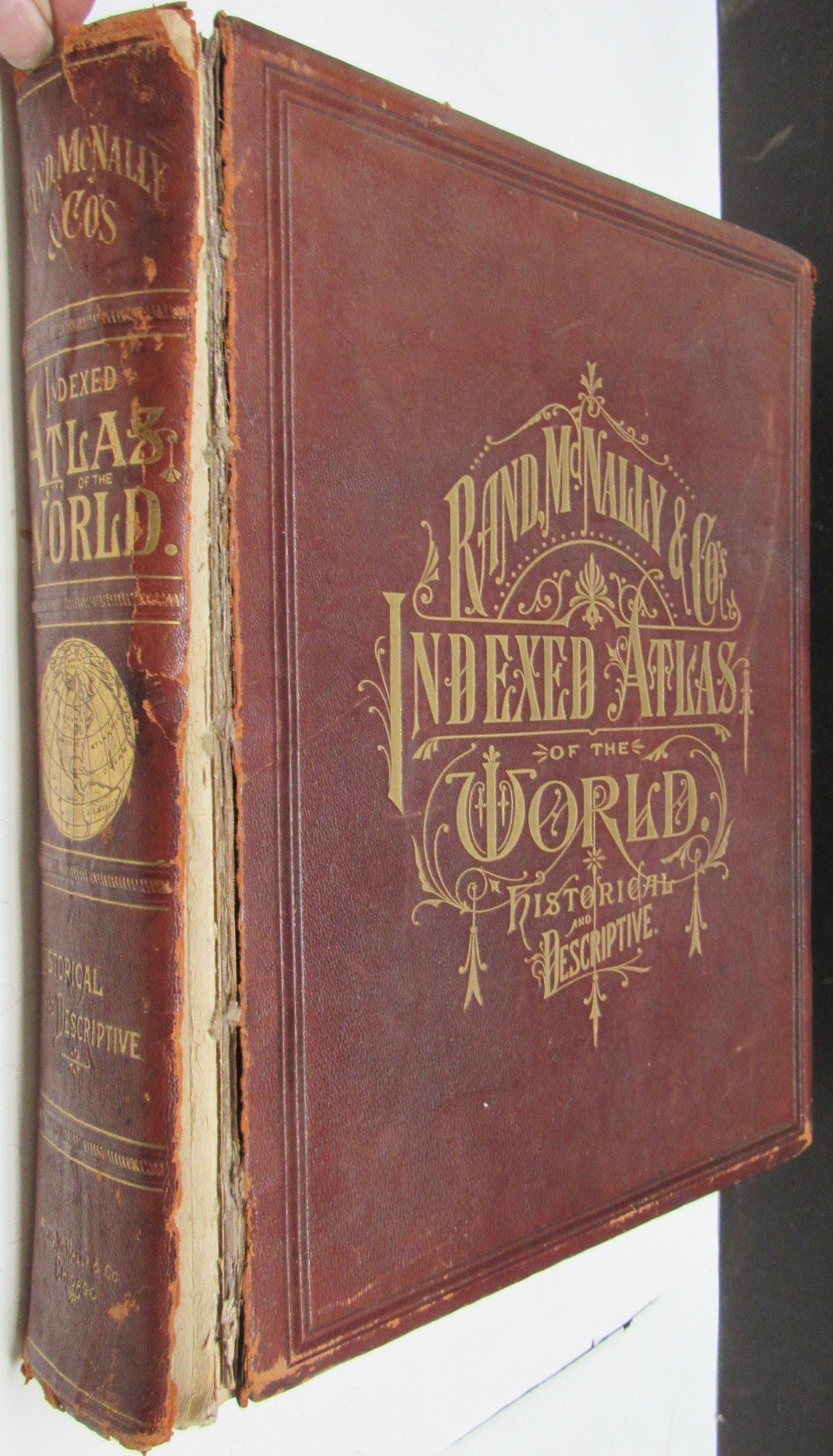Rand McNally & Co's Indexed Atlas of the World Historical and Descriptive [Fair] [Hardcover]